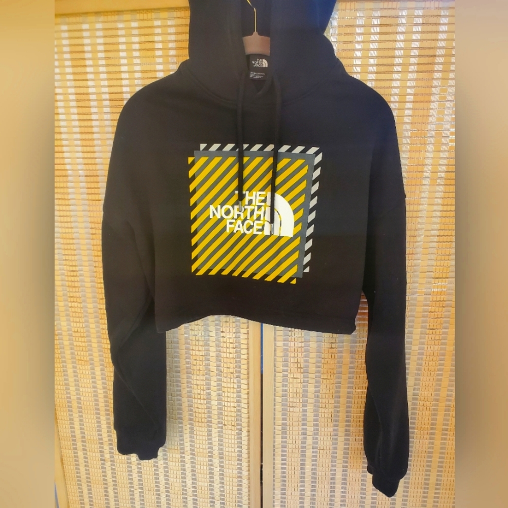 The North Face Coordinates Crop Graphic Pullover Hoodie - Large